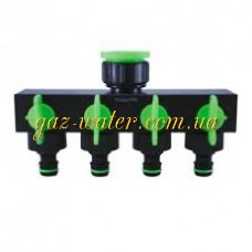 Кран 1"-3/4" на 4 вых. полив