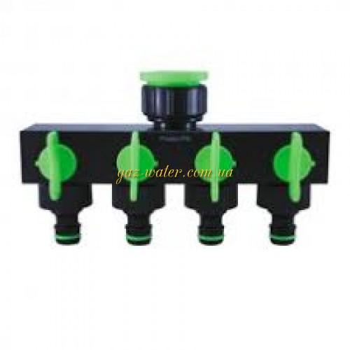 Кран 1"-3/4" на 4 вых. полив
