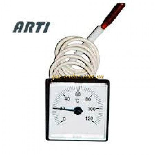 Термометр "ARTI" 45*45 (0-120 С)  (квадрат)