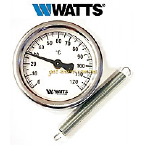 Термометр "Watts" (накладной на трубу) 0-120С  ватс          ивфр