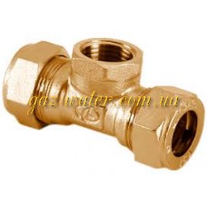 Фитинг тройник гофра 15х1/2в х15  BIC15   г-ф
