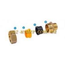 Фитинг  муфта гофра 15х1/2 н ГАЗ диэлектрик NEPTUN   г-ф